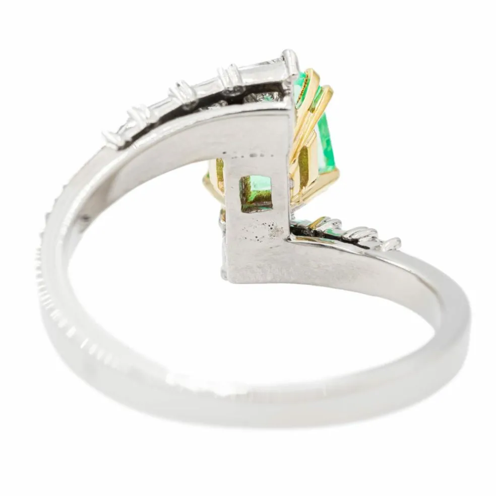 Bague Or blanc Emeraude