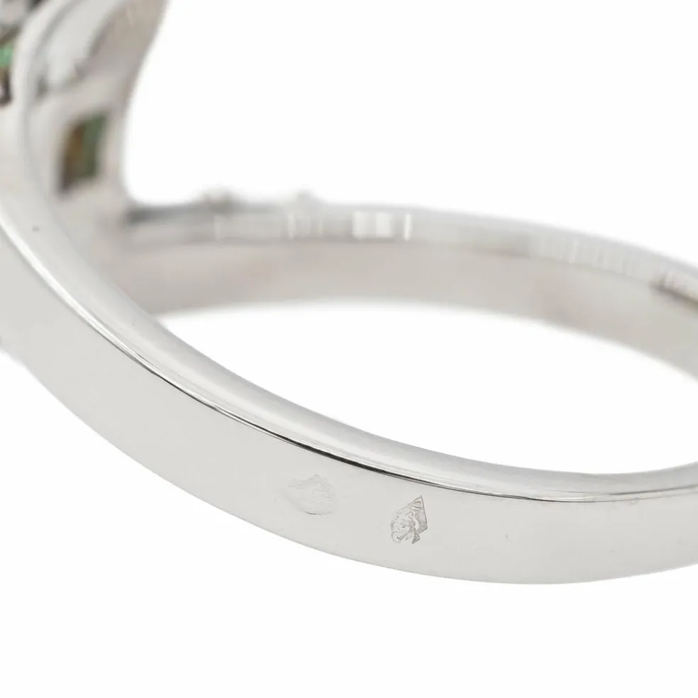 Bague Or blanc Emeraude
