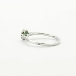 Bague or blanc Emeraude diamants