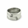 Bague or blanc et diamants
