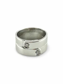 Bague or blanc et diamants