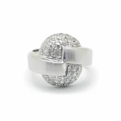 Bague or blanc et diamants