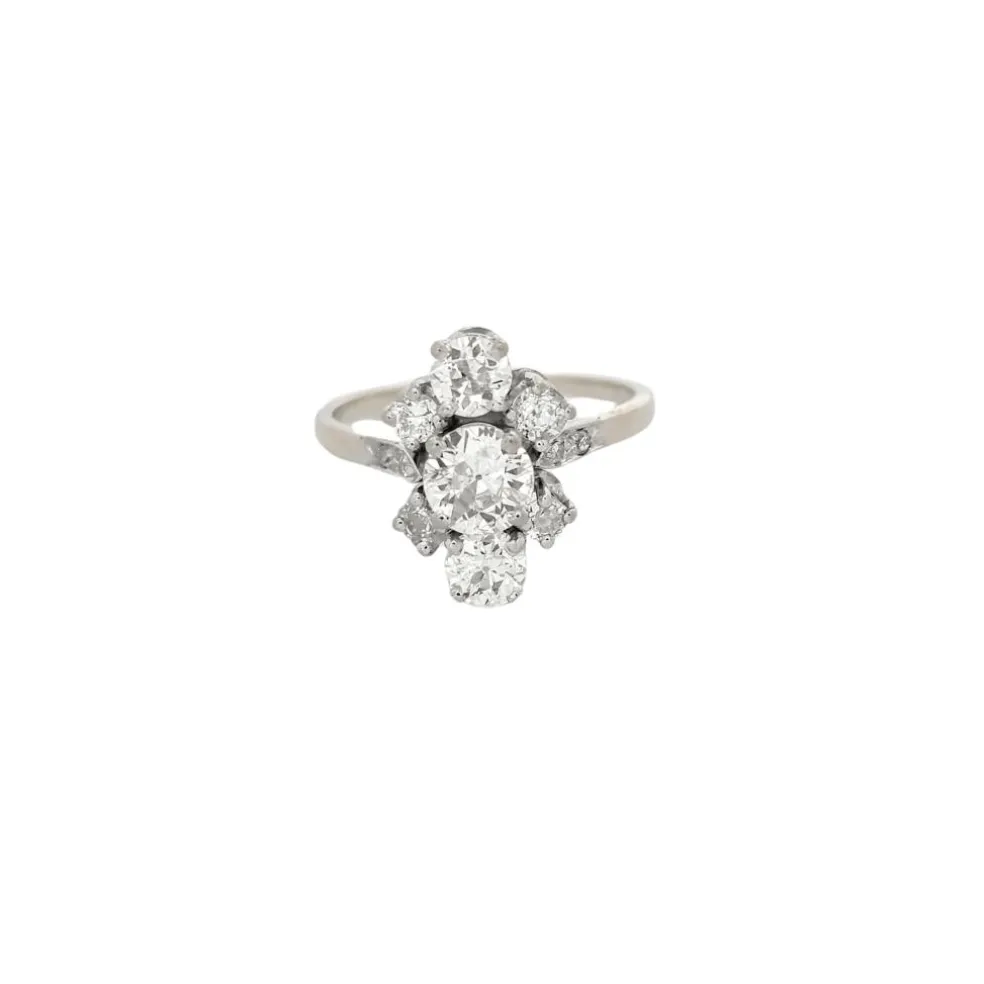 Bague or blanc et diamants