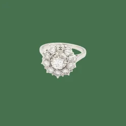Bague or blanc et diamants