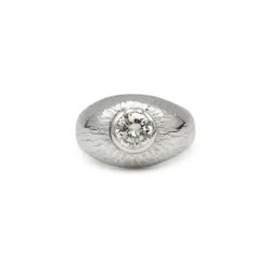 Bague or blanc et Diamant