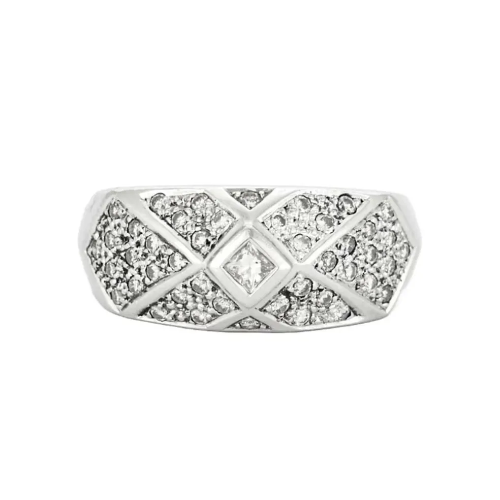 Bague or blanc et diamants