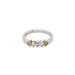 Bague or blanc et diamants