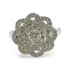 Bague or blanc et diamants 1,10 ct