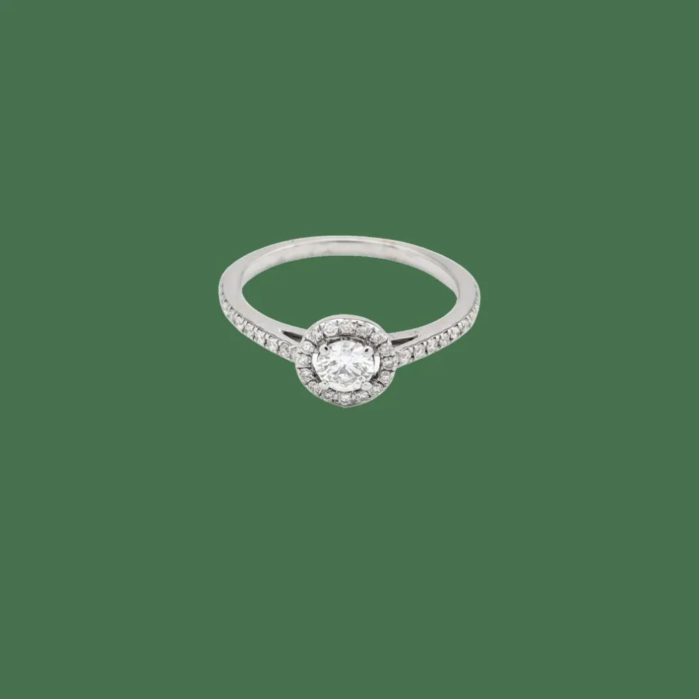 Bague or blanc et diamants