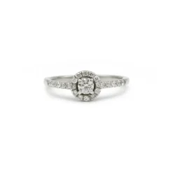 Bague or blanc et diamants