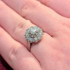Bague or blanc et diamants