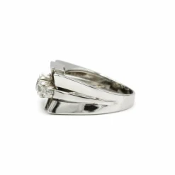 Bague or blanc et diamants