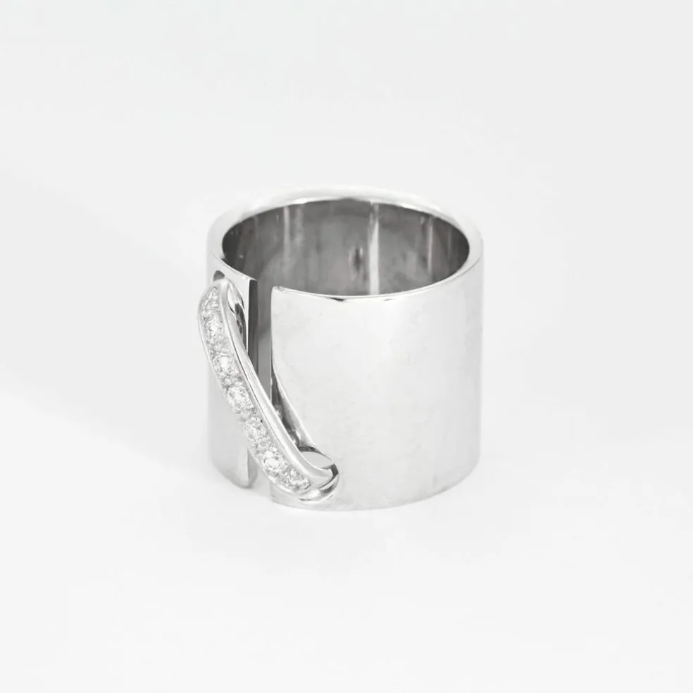 Bague or blanc et diamants