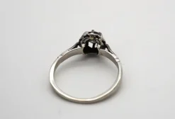 Bague or blanc et diamant