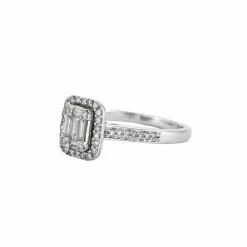 Bague or blanc et diamants
