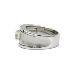 Bague or blanc et diamant