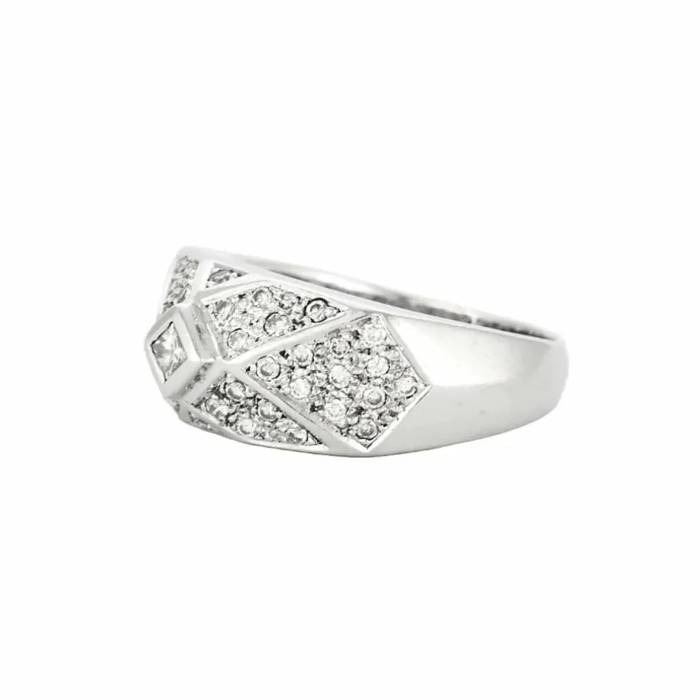 Bague or blanc et diamants