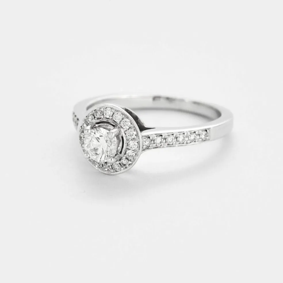 Bague or blanc et diamants