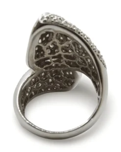 Bague or blanc et diamants 1,50 ct