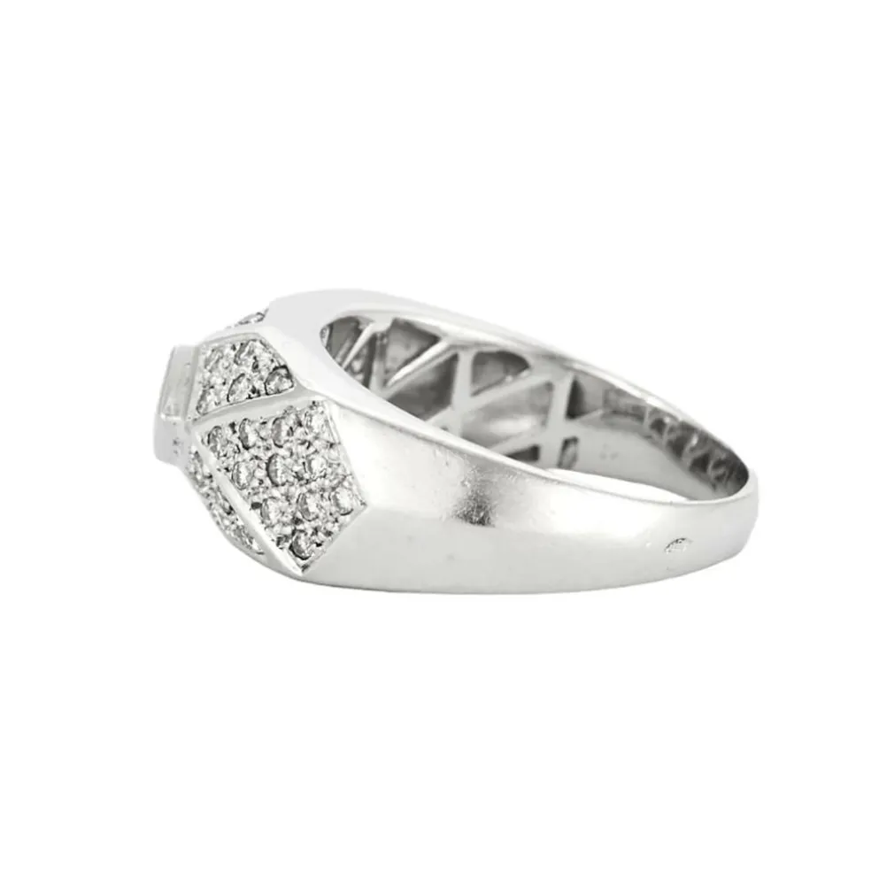Bague or blanc et diamants
