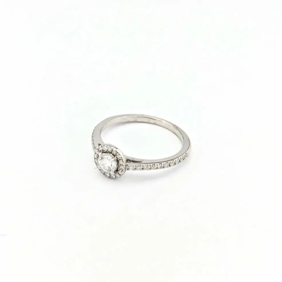 Bague or blanc et diamants