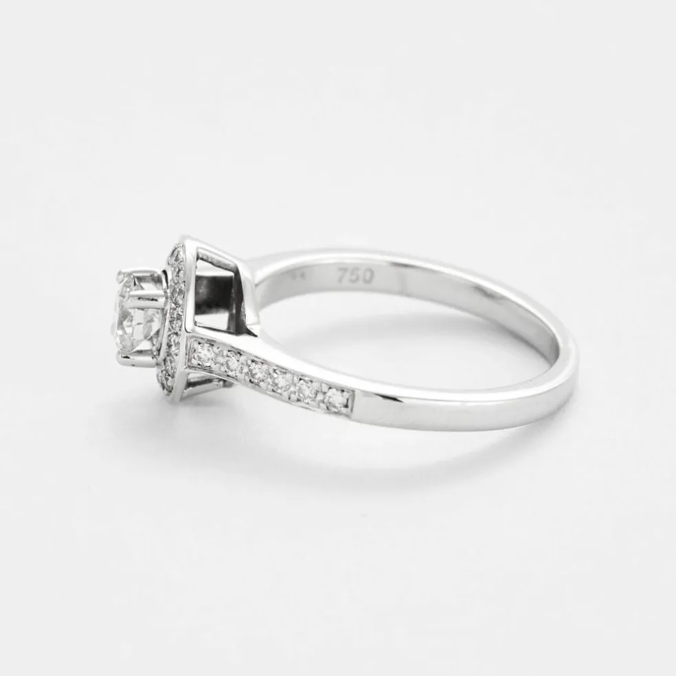 Bague or blanc et diamants