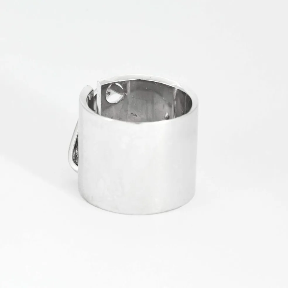 Bague or blanc et diamants