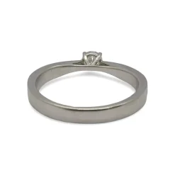 Bague or blanc et diamants 0,53 ct