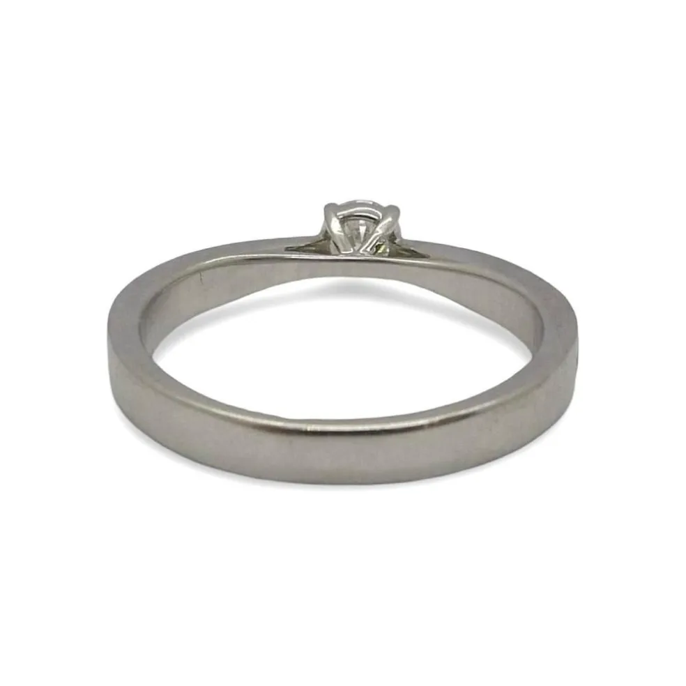 Bague or blanc et diamants 0,53 ct