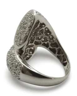 Bague or blanc et diamants 1,50 ct