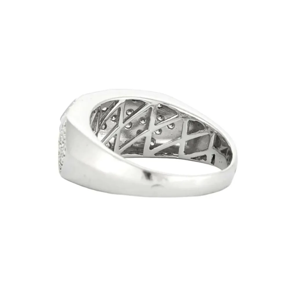 Bague or blanc et diamants