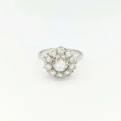 Bague or blanc et diamants