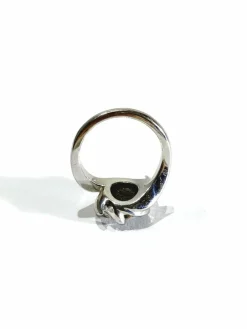 Bague or blanc et opale