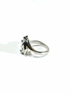 Bague or blanc et opale