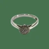 Bague or blanc et pavage diamants