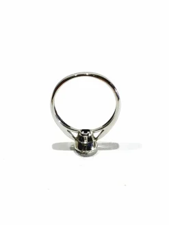 Bague or blanc et pavage diamants