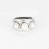 Bague or blanc et perles