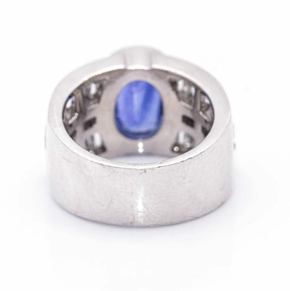 Bague Or Blanc et Saphir CASHEMIRA
