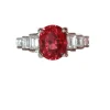 Bague Or Blanc Et Spinelle Naturel