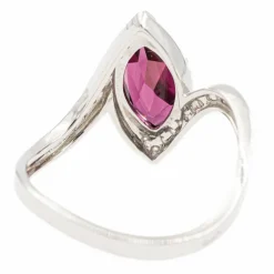 Bague Or blanc Grenat Almandin
