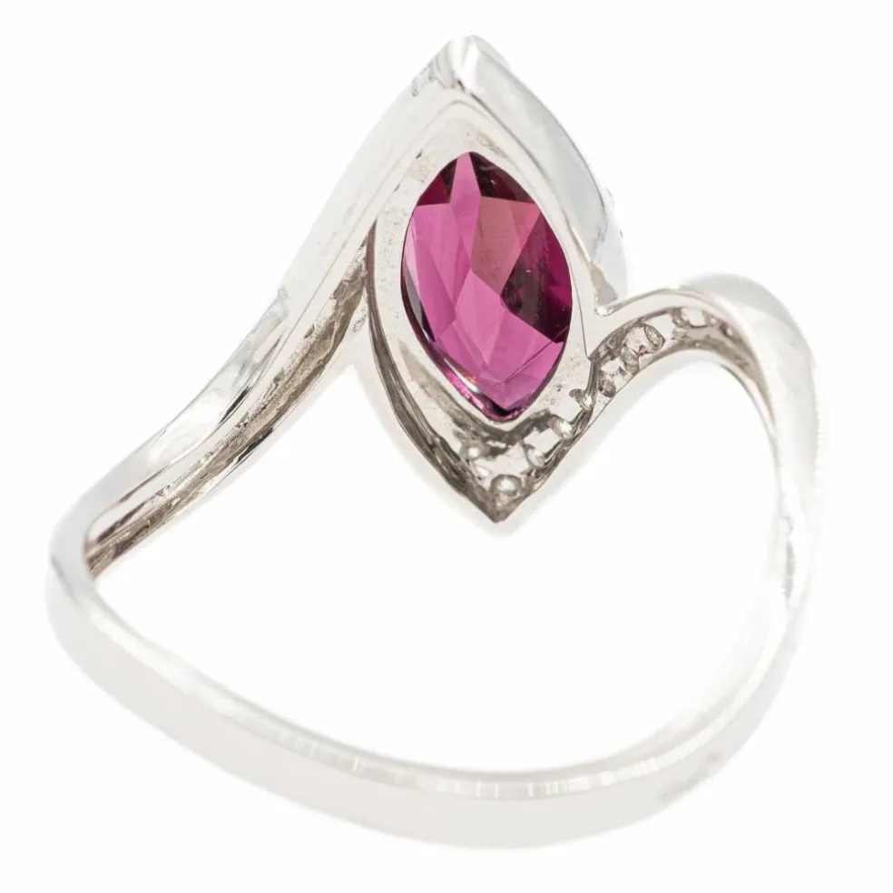 Bague Or blanc Grenat Almandin
