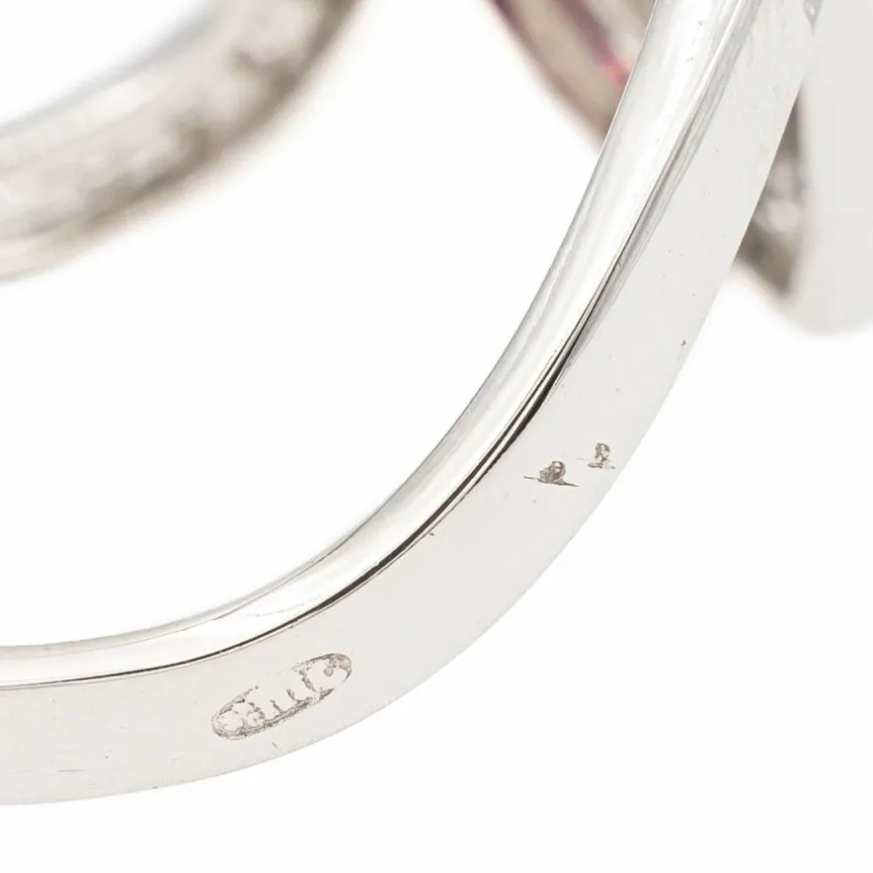 Bague Or blanc Grenat Almandin