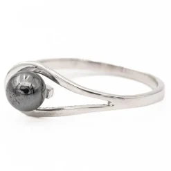 Bague Or blanc Hématite