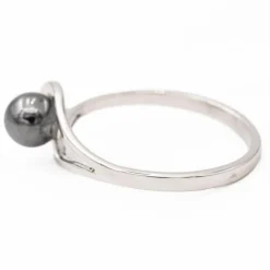 Bague Or blanc Hématite