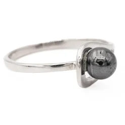 Bague Or blanc Hématite