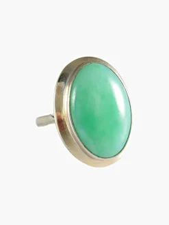 Bague Or Blanc Jade
