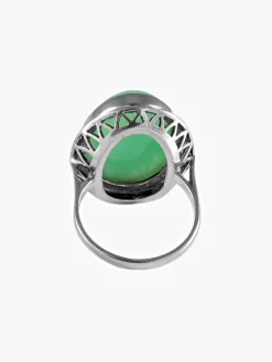 Bague Or Blanc Jade