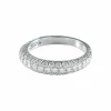 BAGUE OR BLANC JONC/BRILLANTS