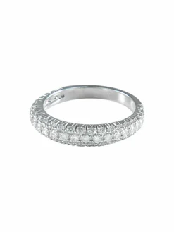 BAGUE OR BLANC JONC/BRILLANTS