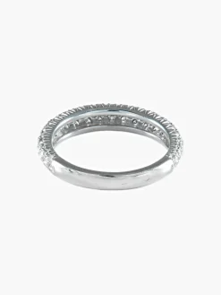 BAGUE OR BLANC JONC/BRILLANTS